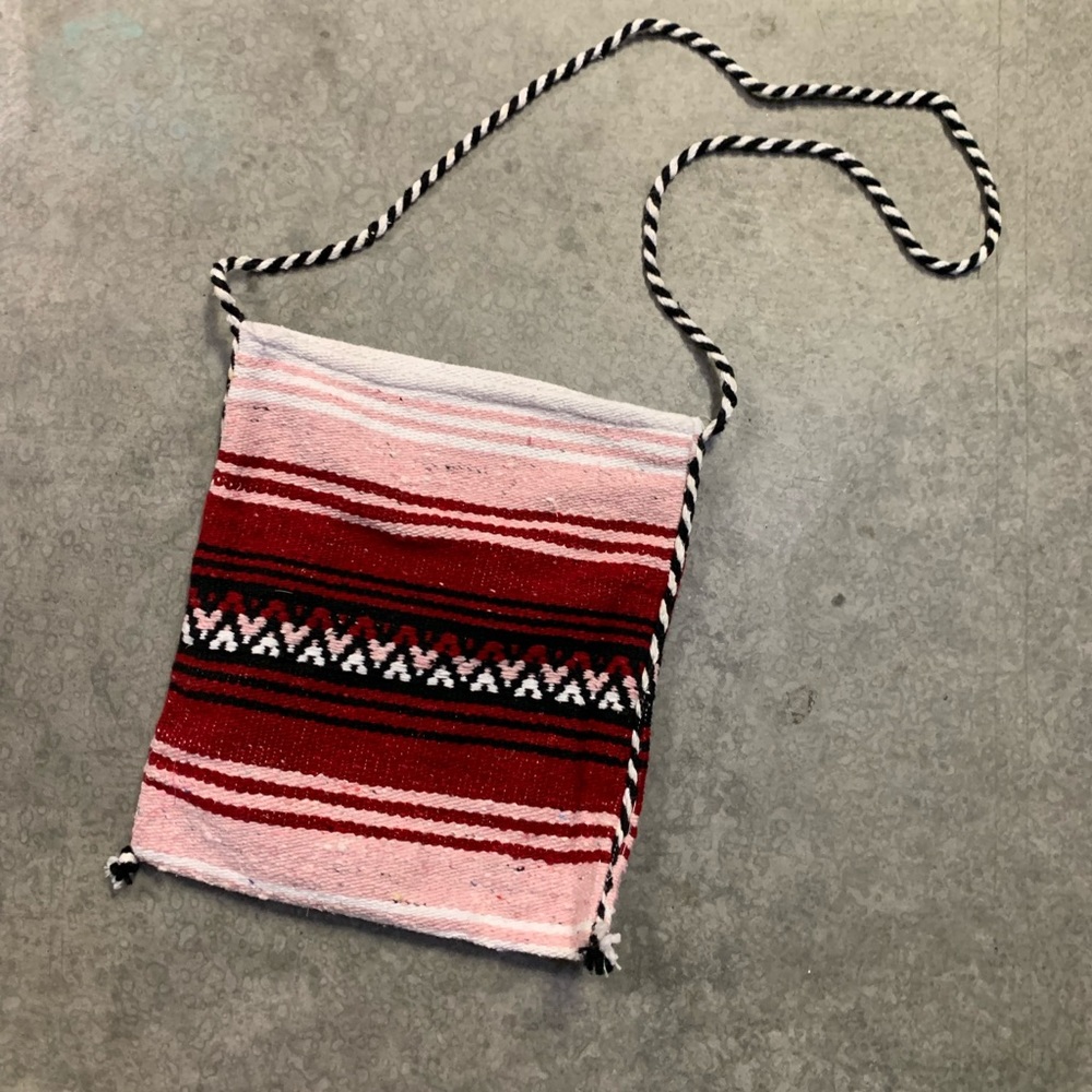 Authentic baja print shoulder / crossbody bag